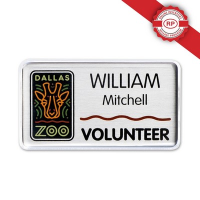 Snap-It Lens Badge Personalized Aluminum (1.5"X2.75")