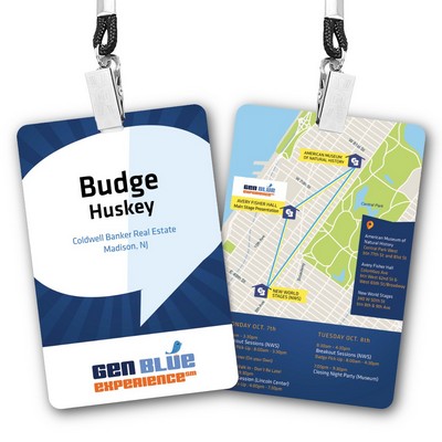 USA Made Laminated Paper Event Badge – 20mil Budget-Friendly (4"x6") Rectangle