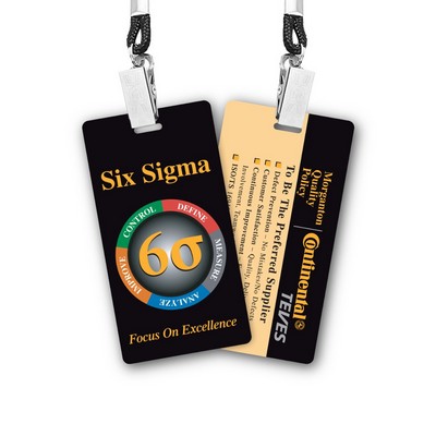 USA Made Laminated Paper Event Badge – 20mil Budget-Friendly (2.25"x4.25") Rectangle