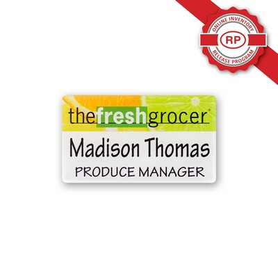 USA Made Acrylic Name Badge (2x3.5 Inches) logo only