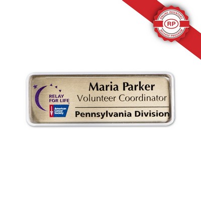 Snap-It Lens Badge Personalized Aluminum (1"X3")